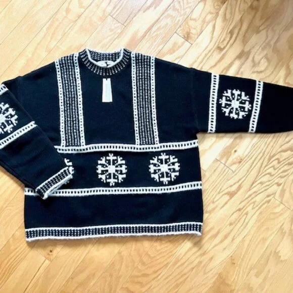 NWT Banana Republic Fair Isle Crew-neck Sweater 2025 HOLIDAY Collection Preview - Picture 8 of 9